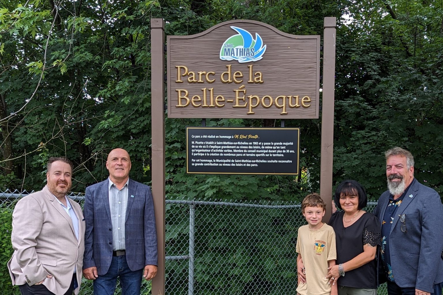 SaintMathiassurRichelieu inaugure un nouveau parc en hommage à un